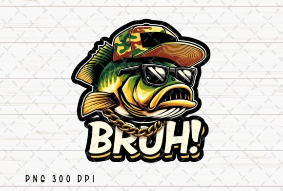 Download Bass Fish Funny Fishing Bruh Kids PNG - Fish Collection