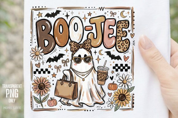 Download Boo Jee Trendy Ghost Halloween PNG - Trendy Collection