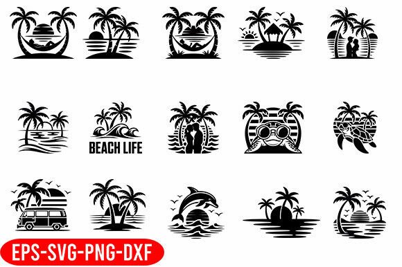 Download Tropical Beach SVG Bundle,Beach Life SVG - Bundle Collection
