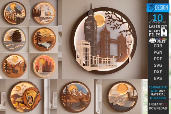 Download 3D Layered Wall Decor Laser Cut Bundle - Bundle Collection