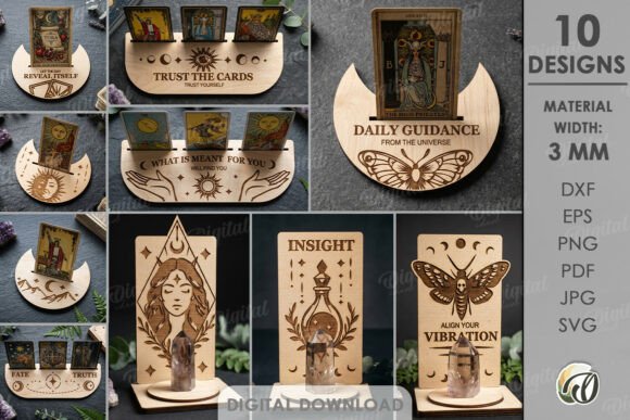 Download 3D Tarot Card and Crystal Stands Bundle - Bundle Collection