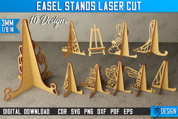 Download Easel Stands Bundle | Art Plate | CNC - Bundle Collection