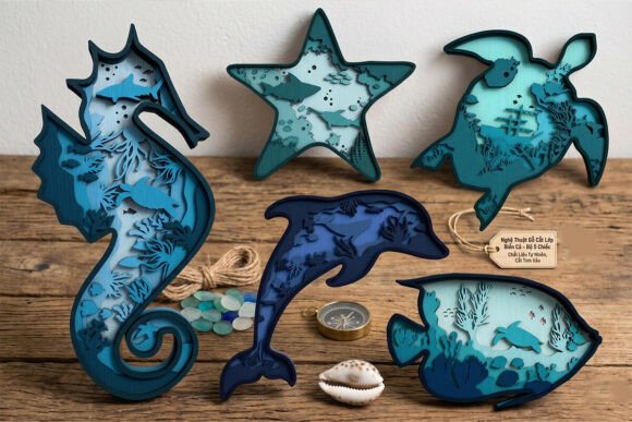 Download Ocean Animals Layered SVG Bundle - Bundle Collection
