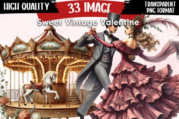 Download Sweet Vintage Valentine Clipart Bundle - Bundle Collection